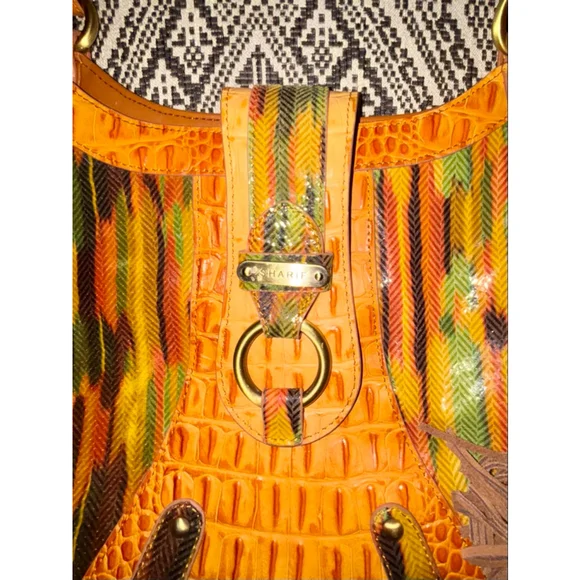 Sharif 1827 Coastal Cowgirl Unique Leather Snake Embossed Tassels Shoulder bag - Picture 4 of 7